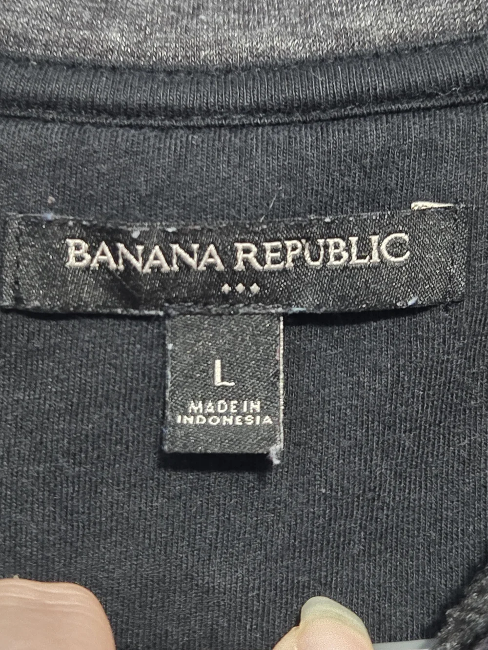 Banana Republic Gray Mock Neck Snap Pullover Sweatshirt Large